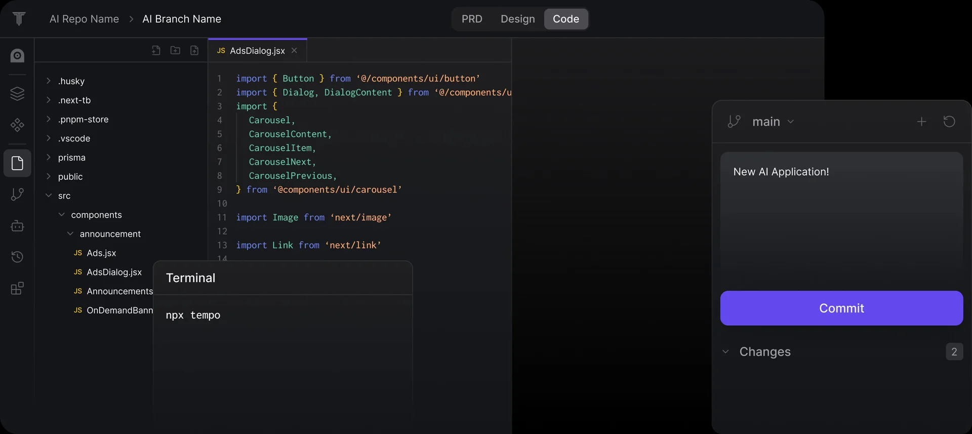 Tempo user scenario image