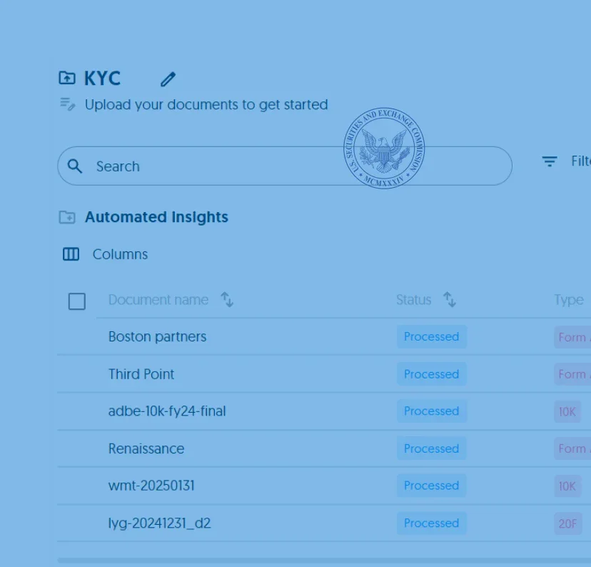TextMine product interface showing document data extraction