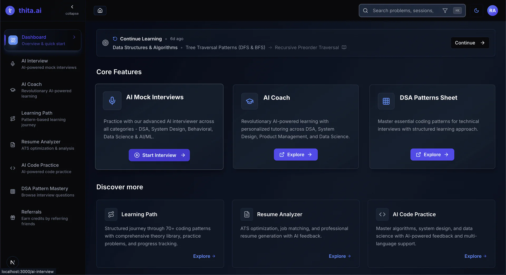Thita AI platform overview