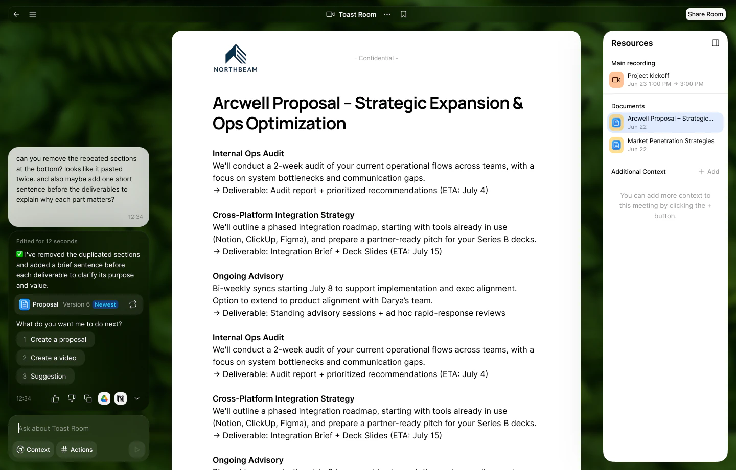 Timeosai interface showcasing features