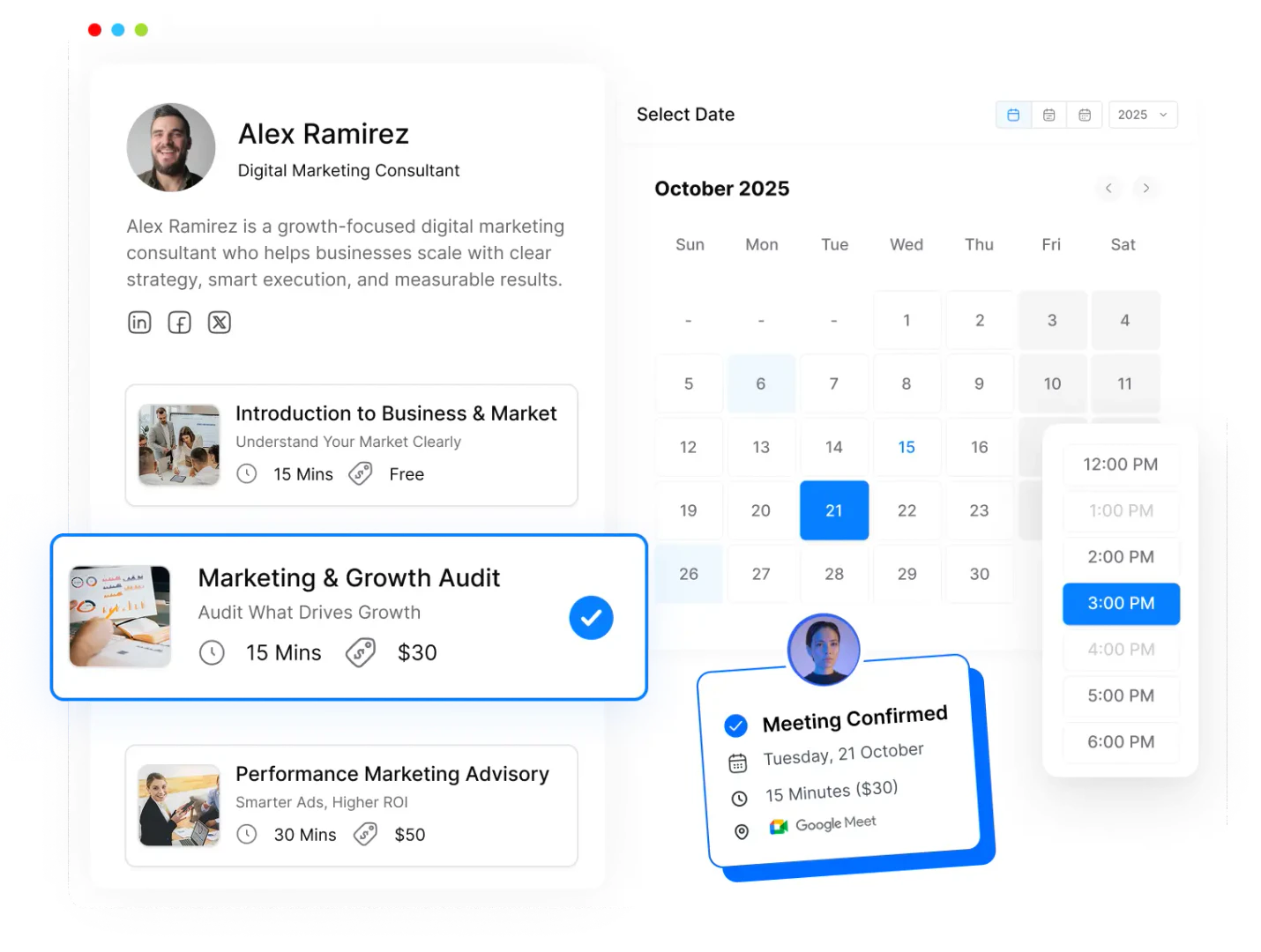 Timetics.ai product overview with scheduling interface