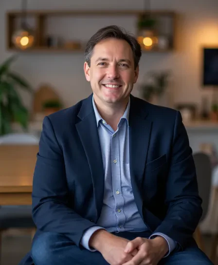 TinderProfile.ai user scenario image showing a diverse group of people using dating apps