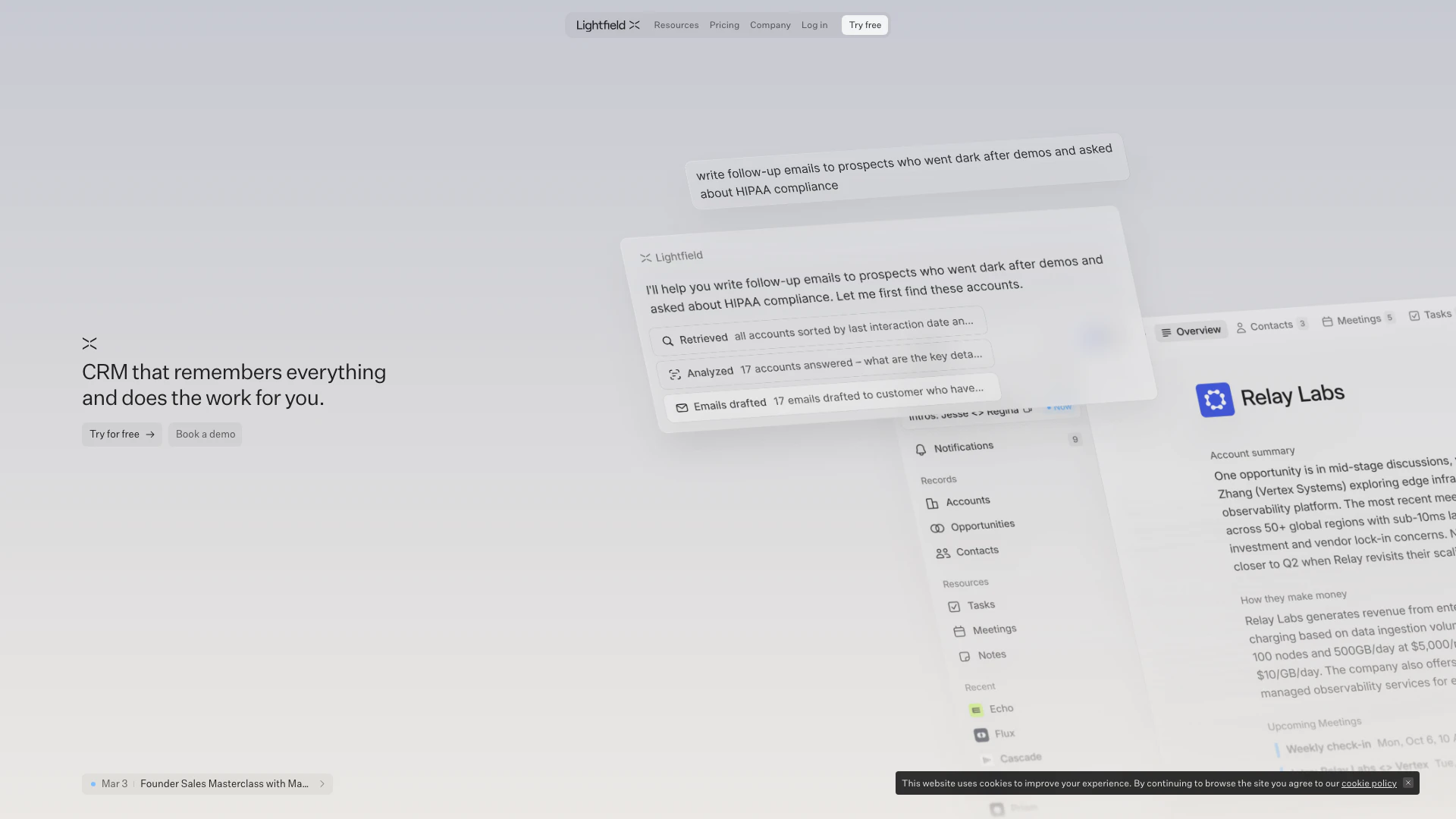 Tome website screenshot showing -- interface and features