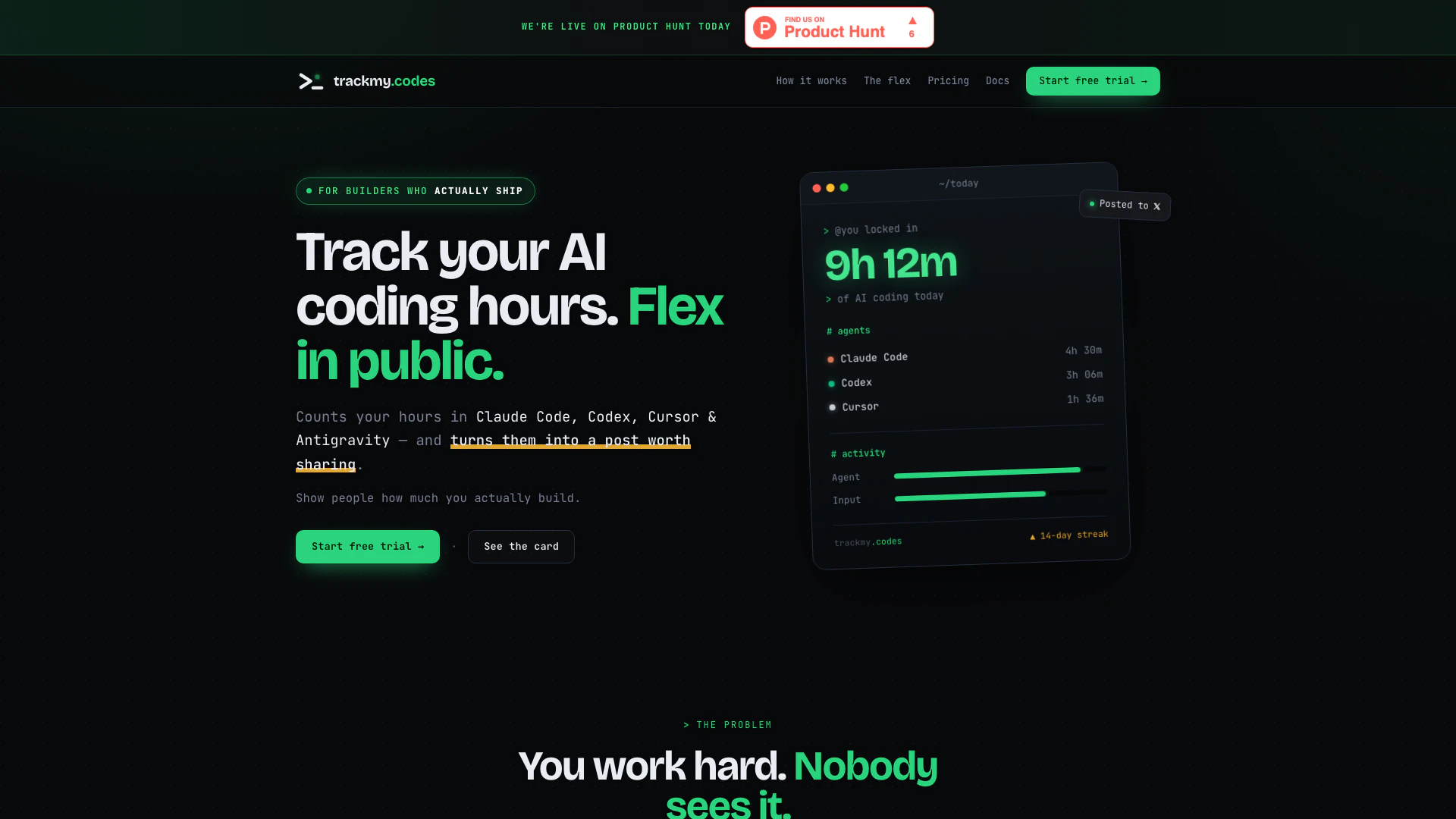 Trackmy website screenshot showing TrackMyCodes giúp bạn theo dõi thời gian... interface and features