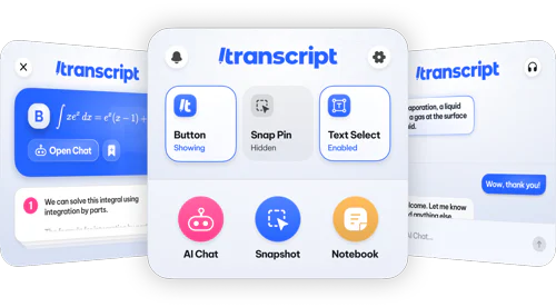 Transcript main features demonstration