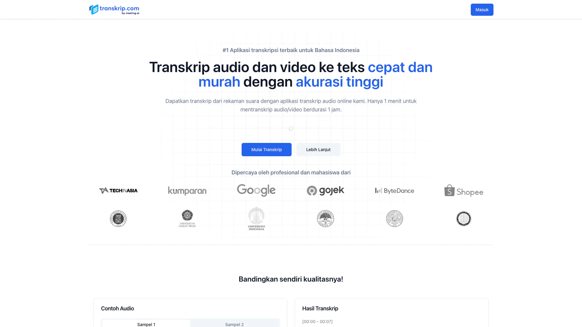 Transkrip Xyz screenshot
