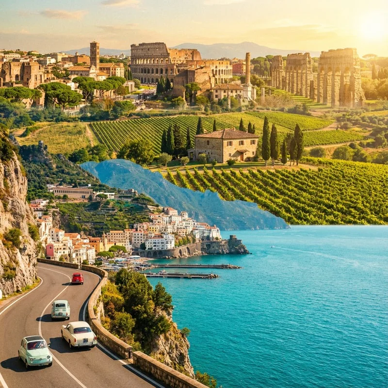 Travelplanmap product overview featuring Italy