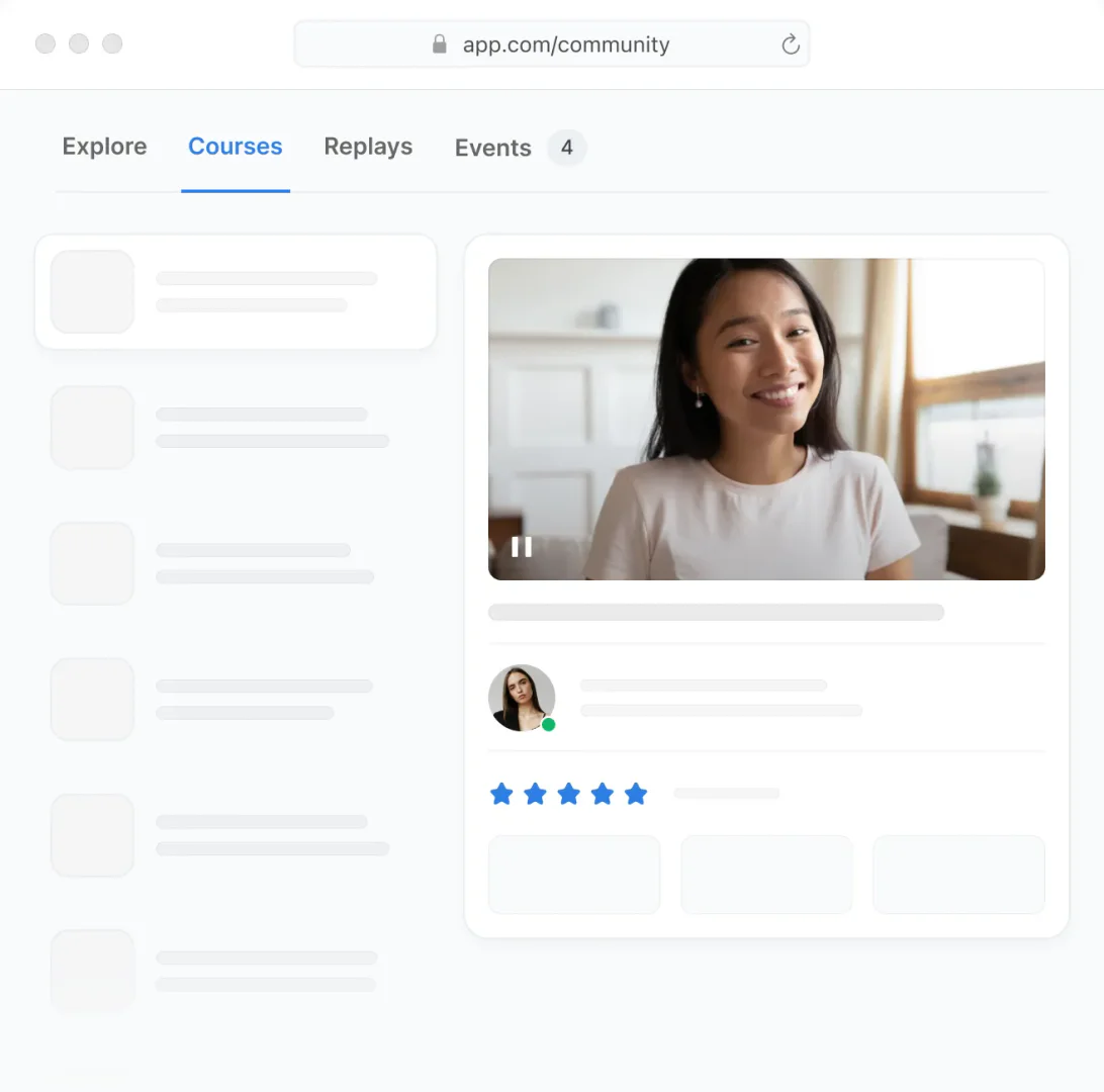 TribeSocial courses feature