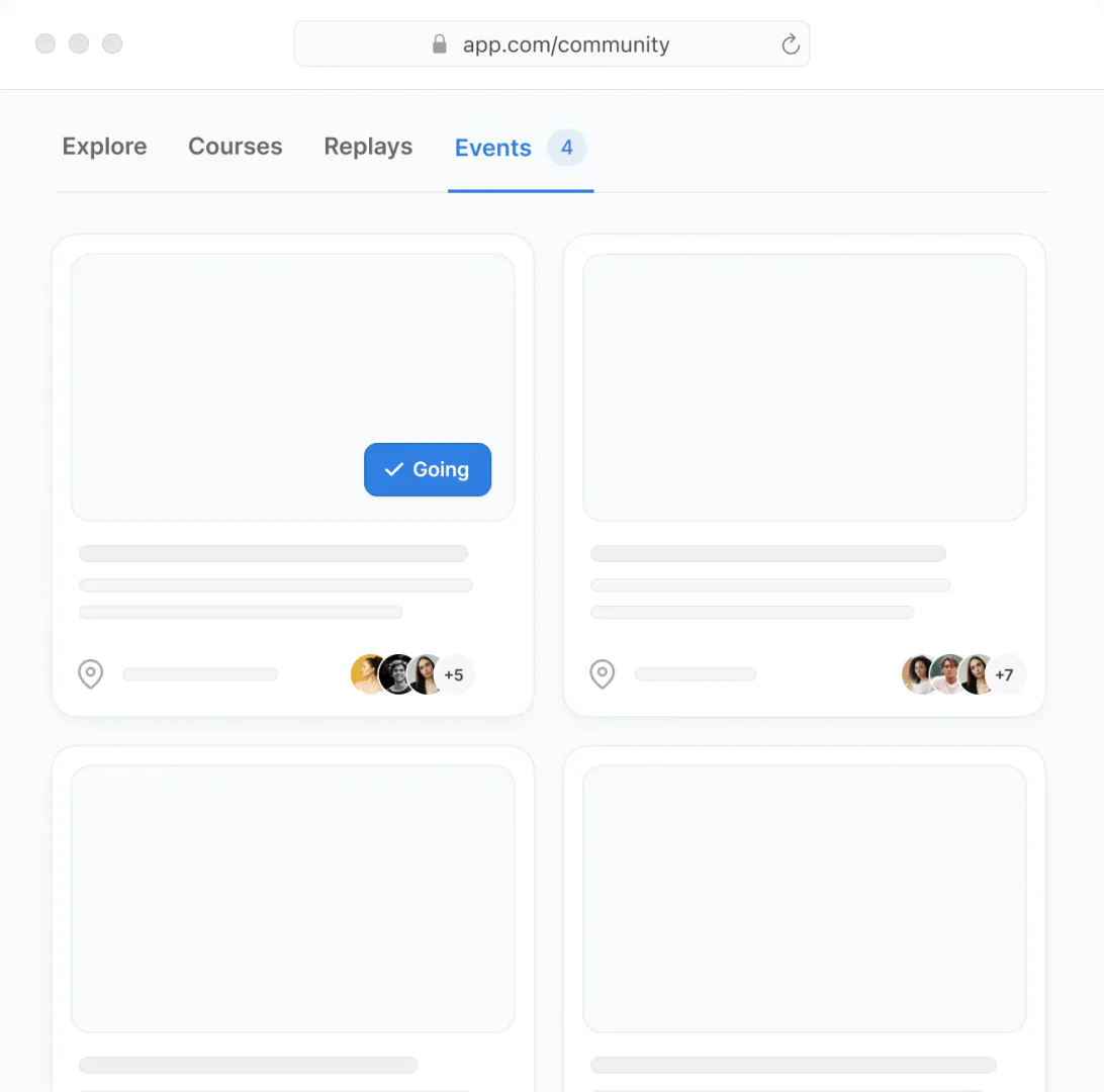 TribeSocial events feature