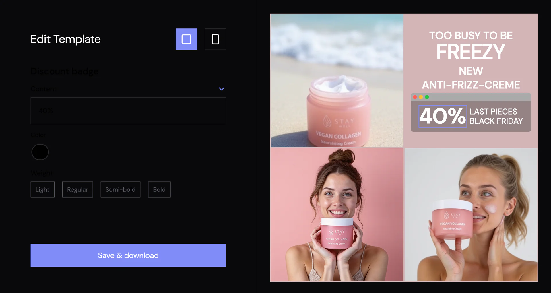 Tryaistudios editing interface