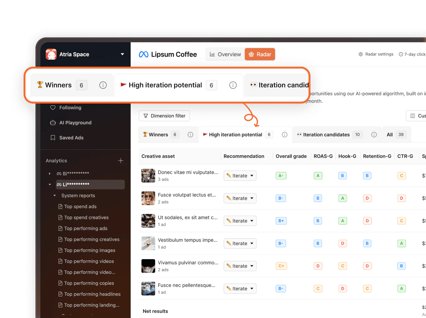 Tryatria application scenario example