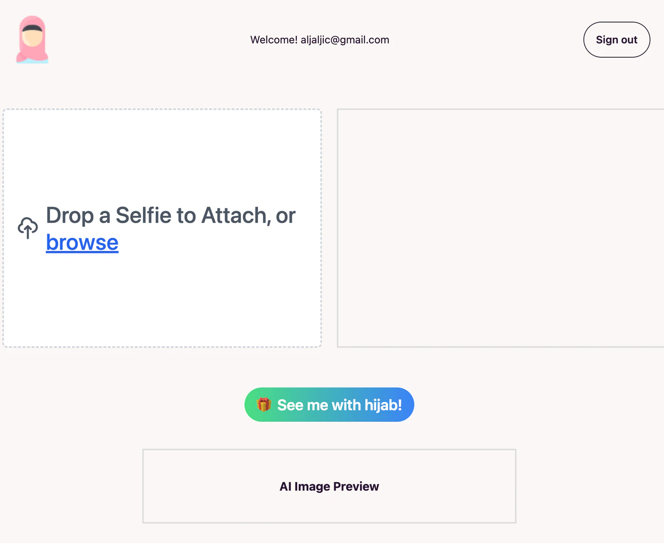 Tryhijab app interface overview