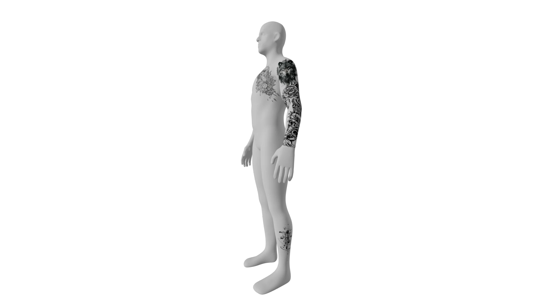 Using TryTattoo3D to visualize tattoo placements