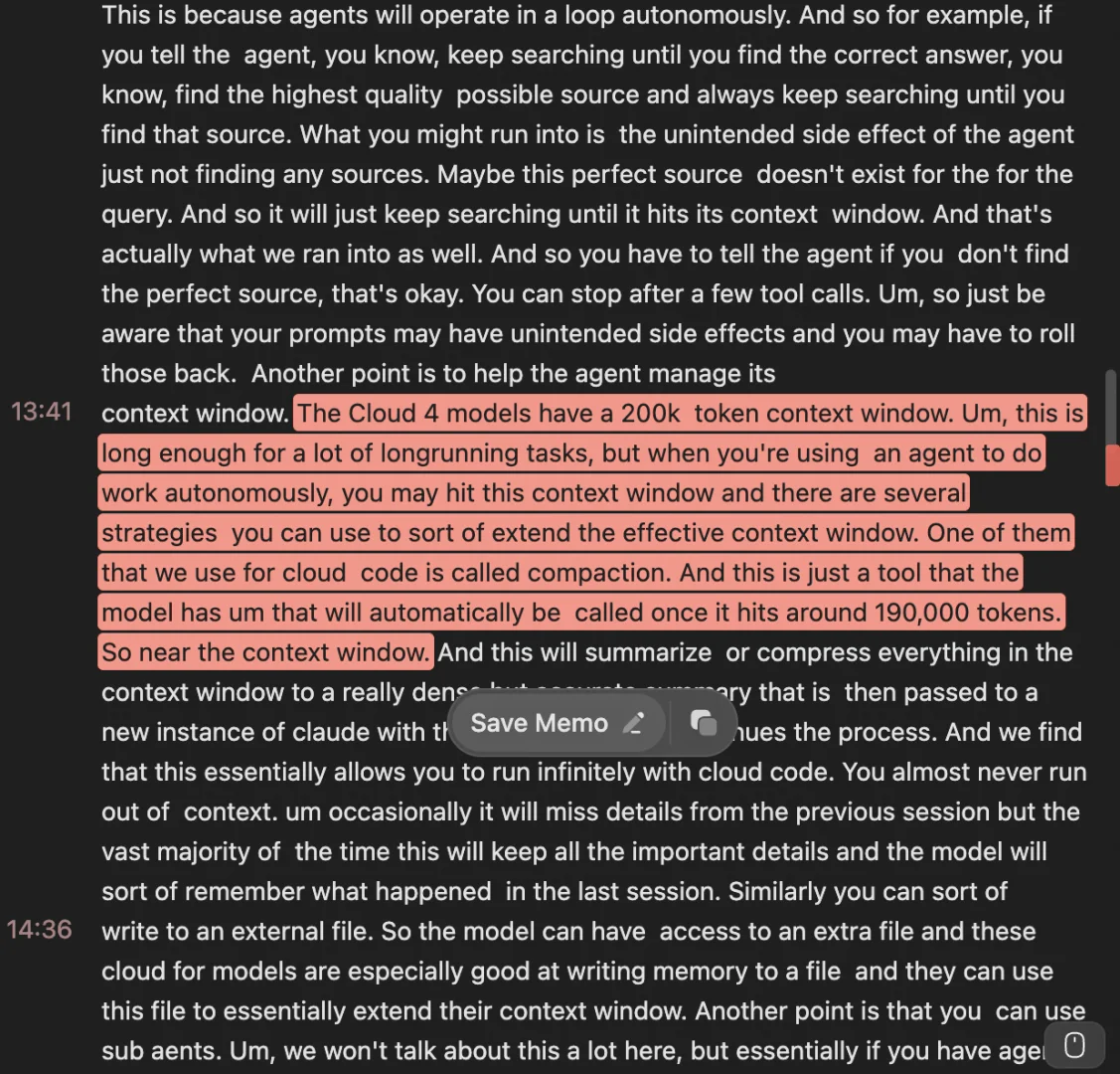 TubeMemo product interface overview
