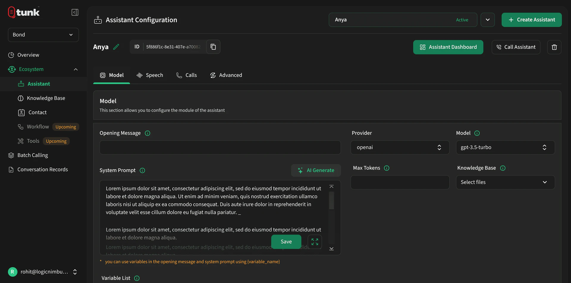 tunkai Voice AI platform overview