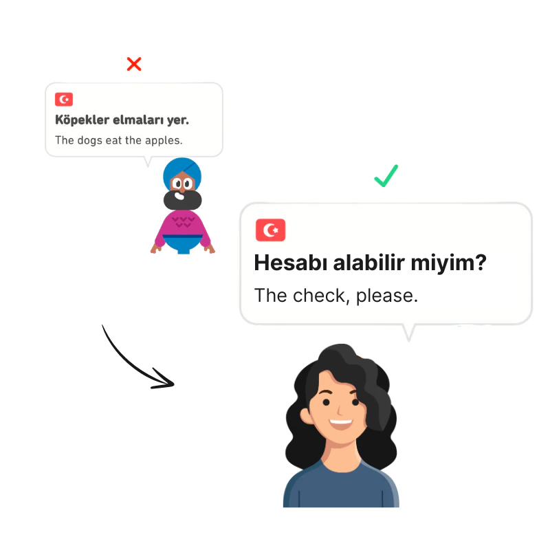 TurkishFluent interface showing useful Turkish for expats