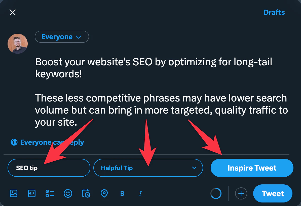 Tweetai feature demonstration