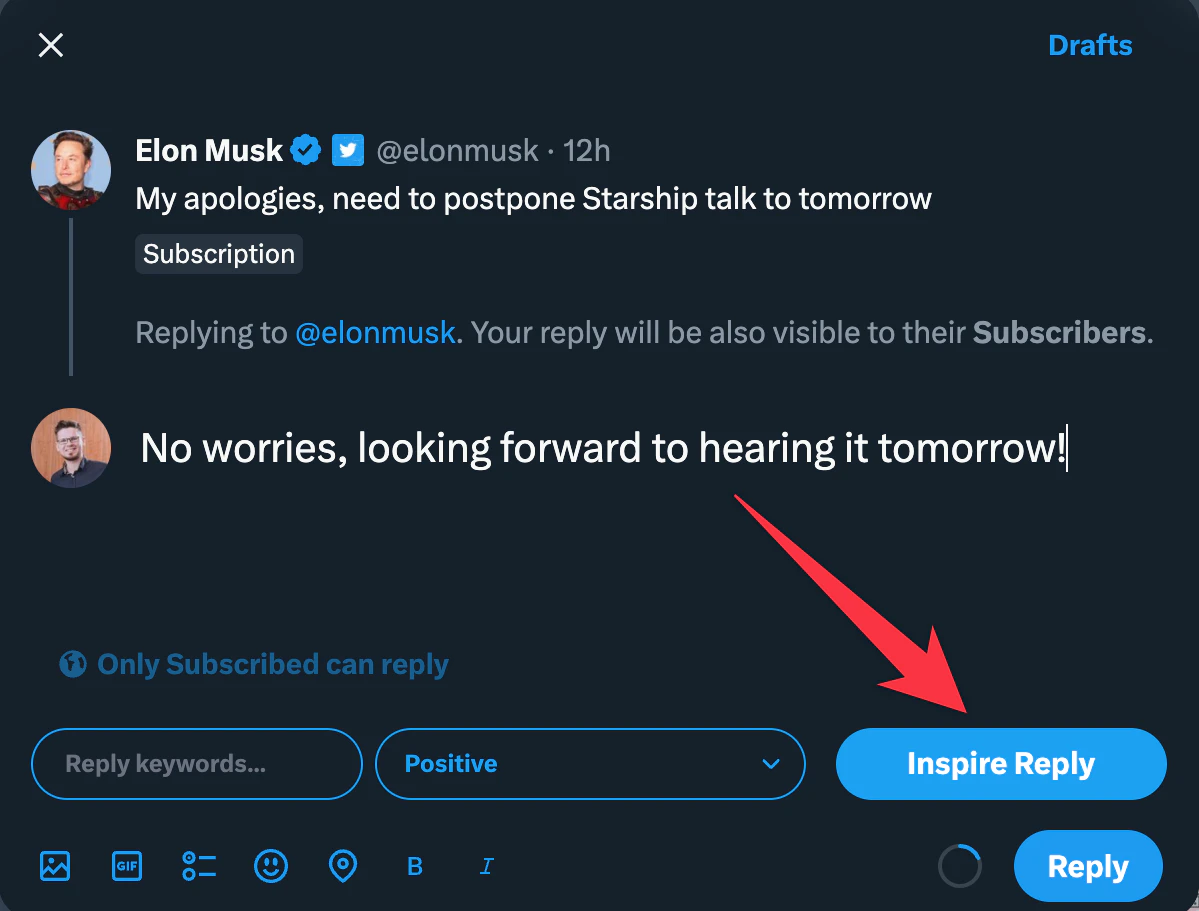 Tweetai product interface overview