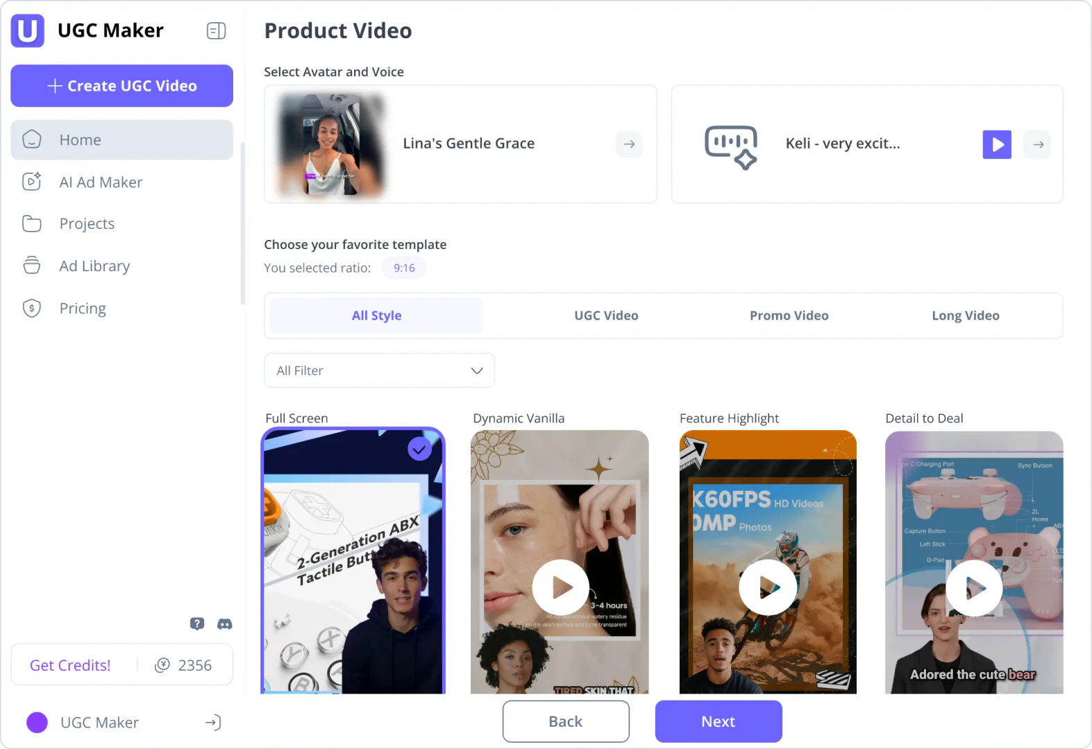 UGC Maker Product Video creation process