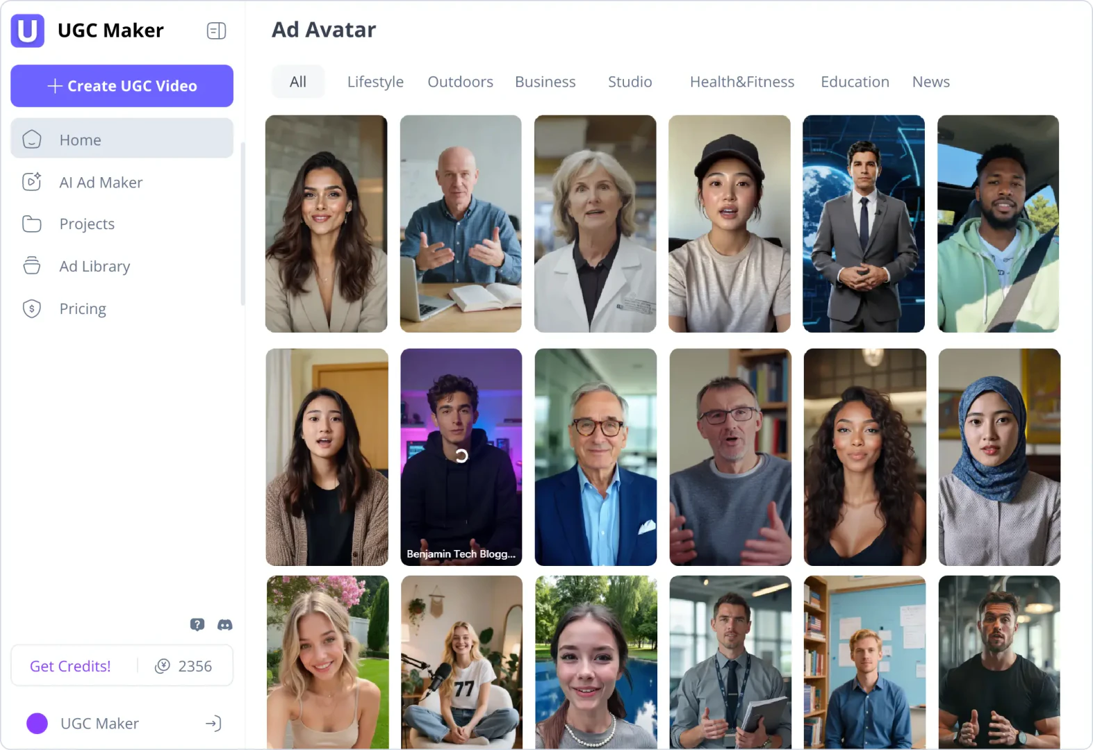 UGC Maker AI Avatar feature demonstration
