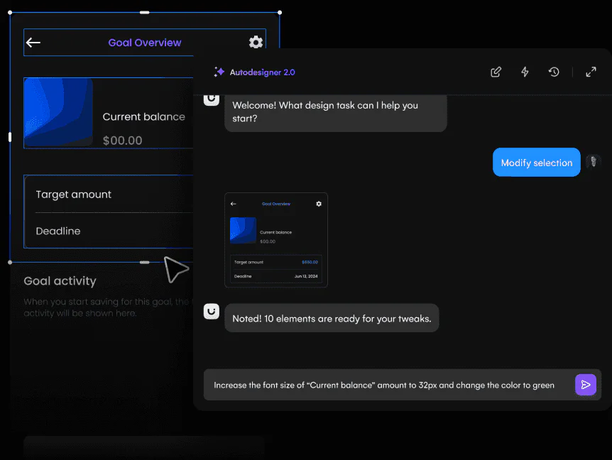 Uizard component generation feature