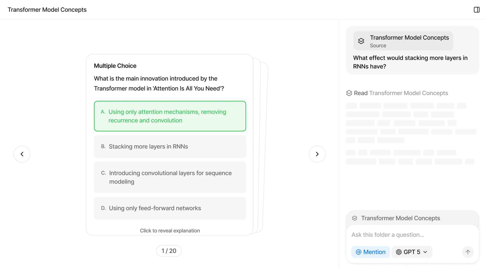 Unriddleai flashcard generation feature