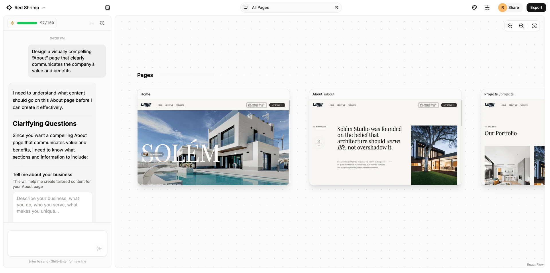 Unshiftai product interface overview