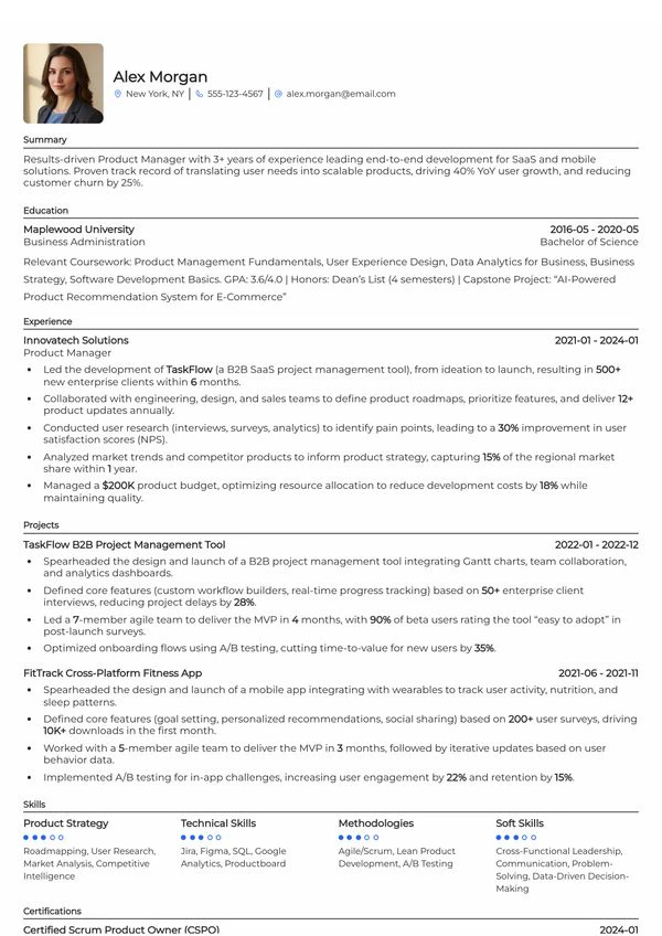 UPCV resume builder interface