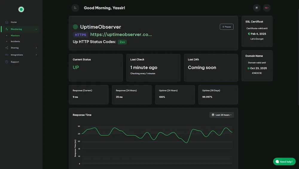 UptimeObserver product overview