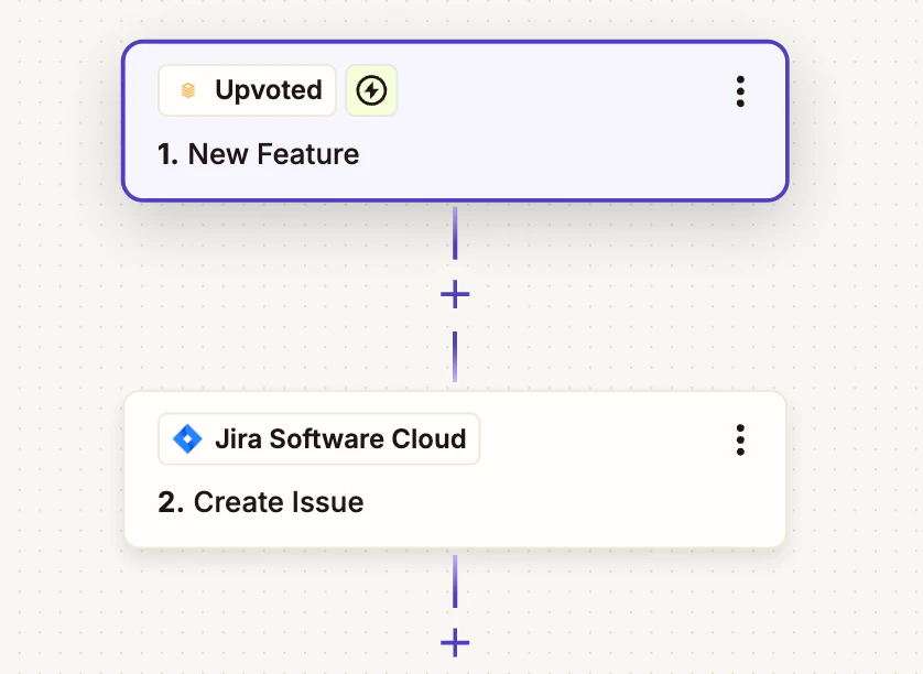 Upvoted Zapier integration interface