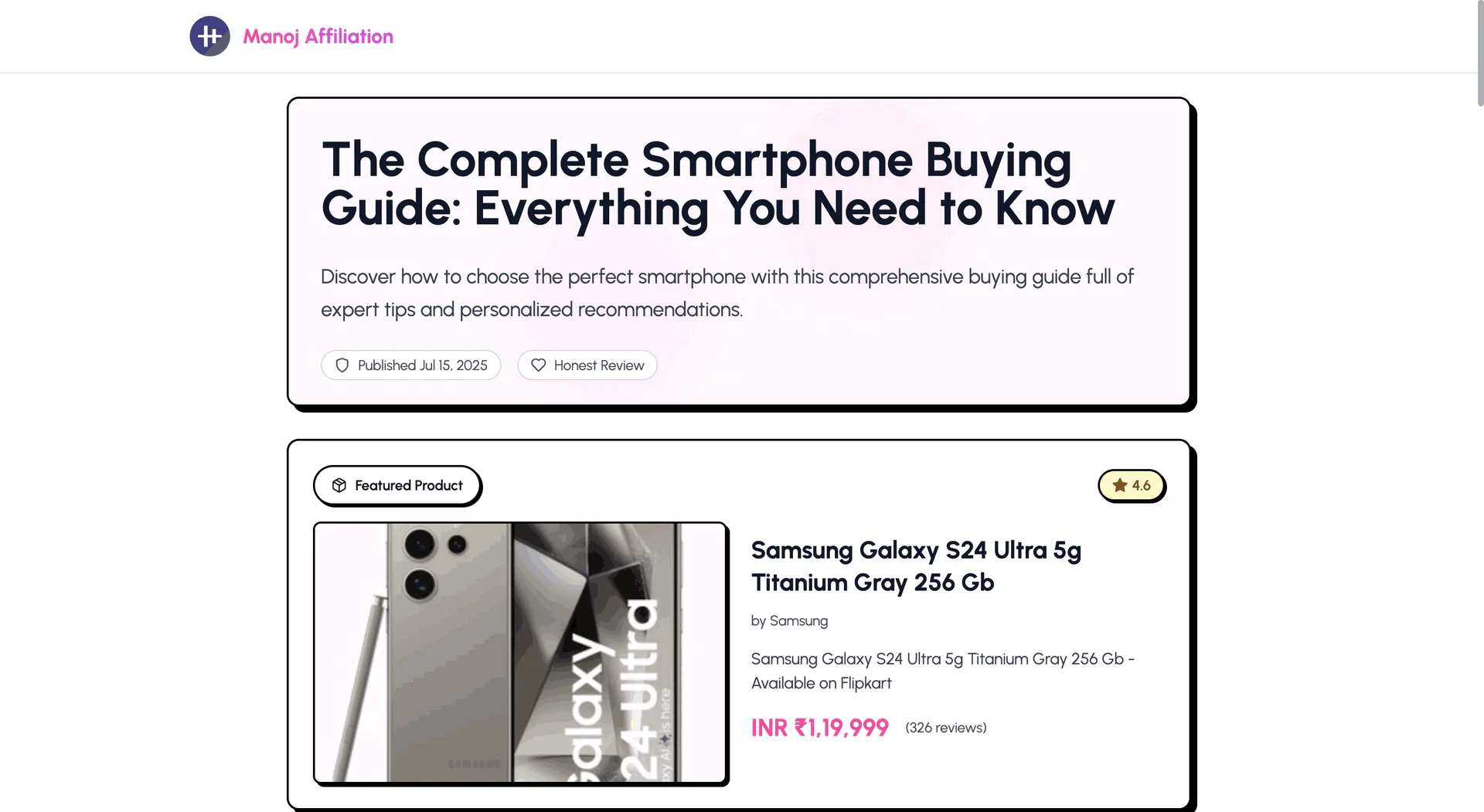 UseArticle affiliate templates dashboard