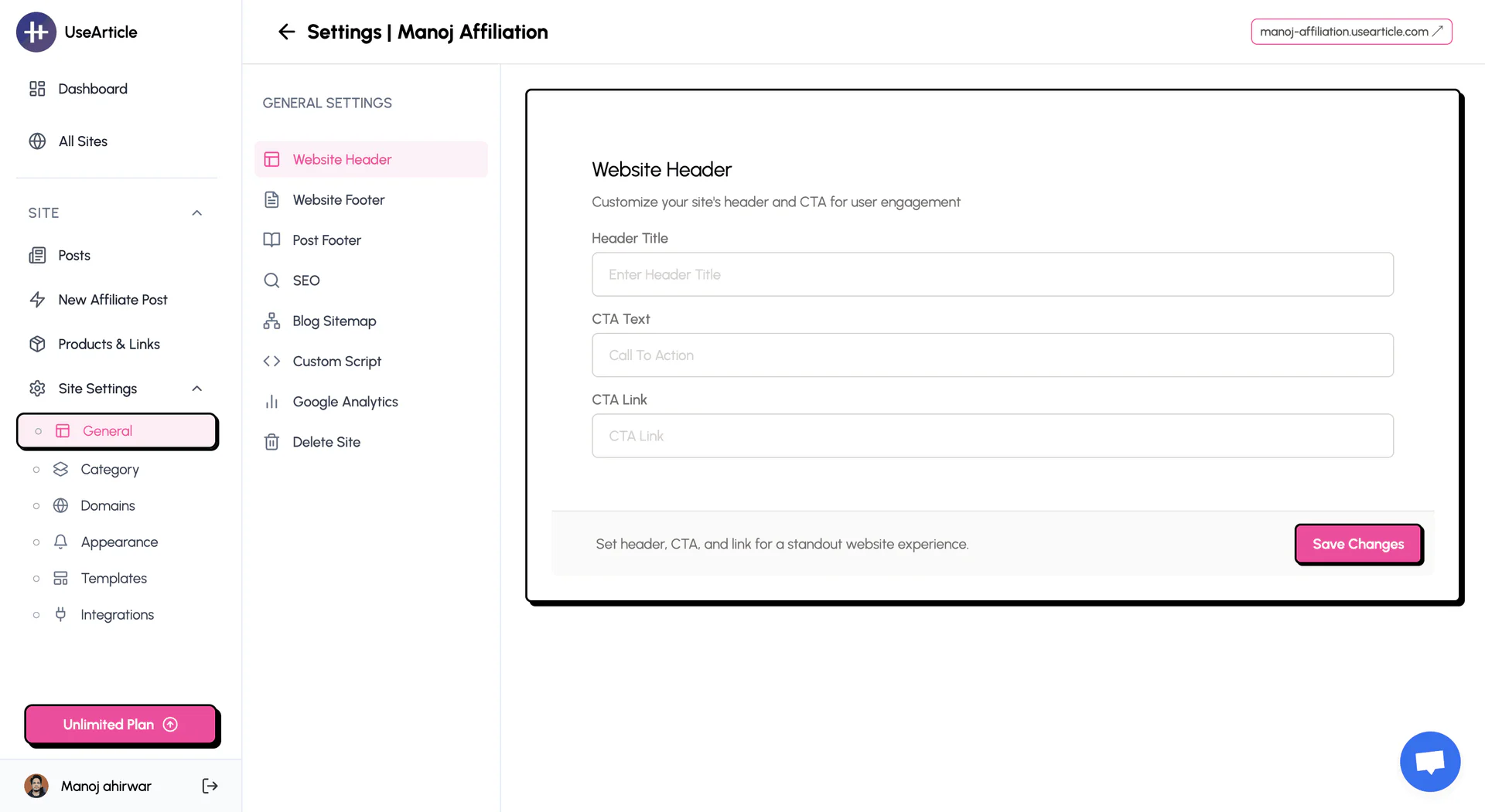 UseArticle user scenario for affiliate marketers