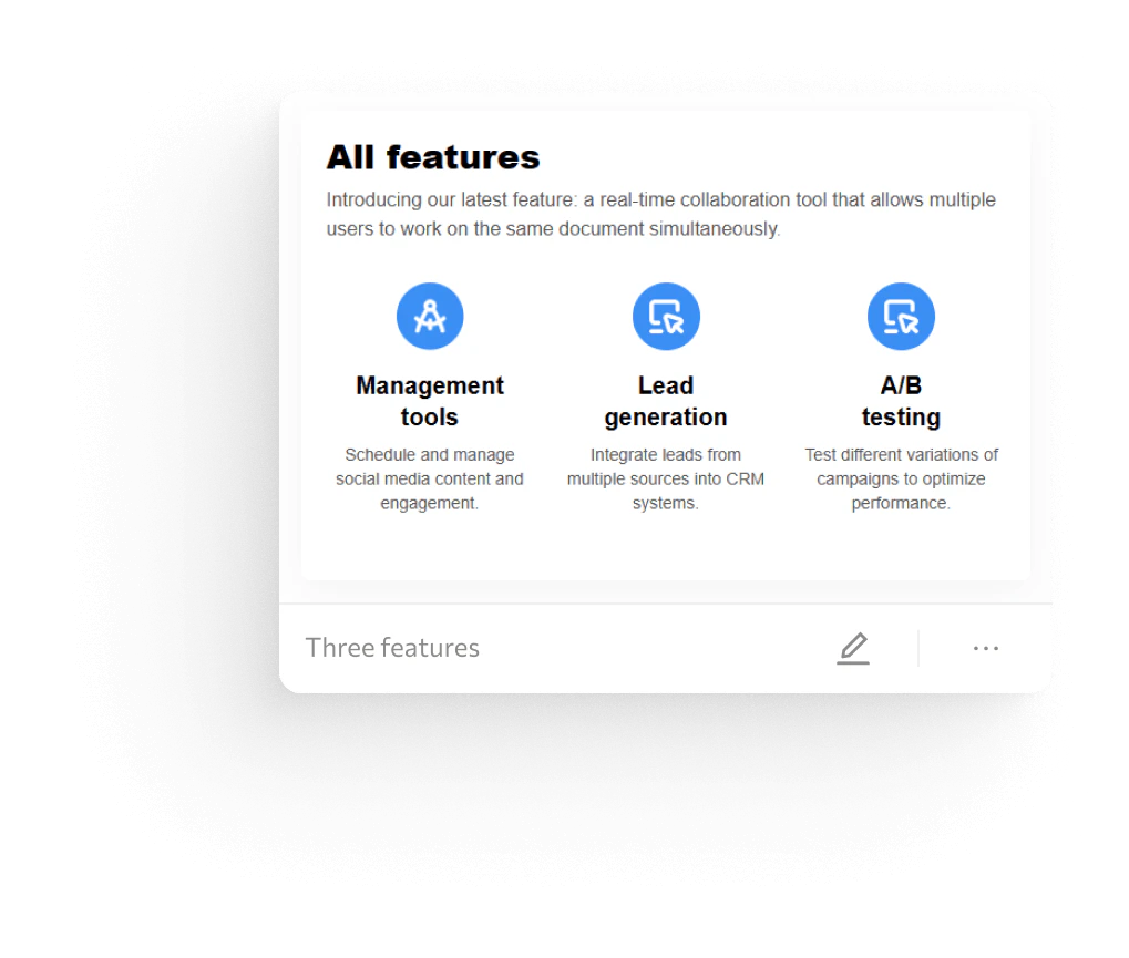 Useblocks email editing interface