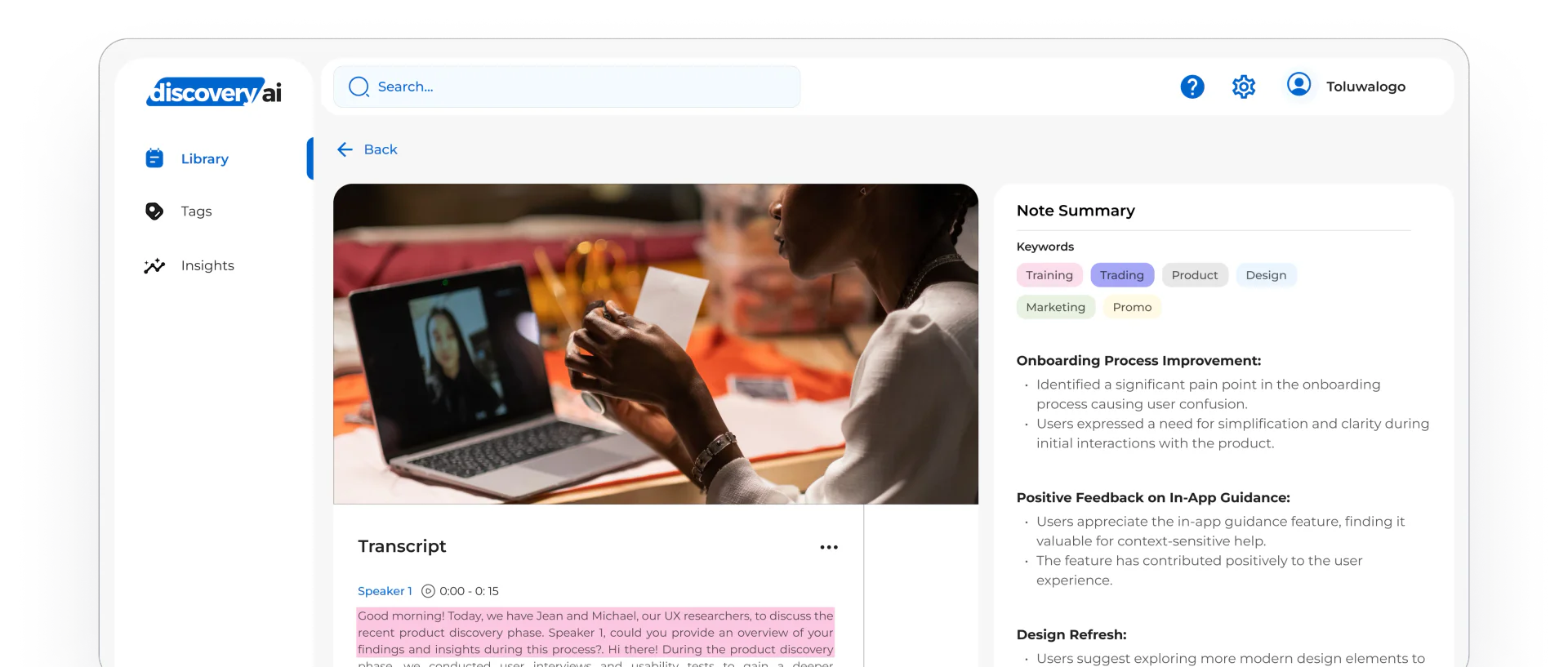 Usediscoveryai product overview