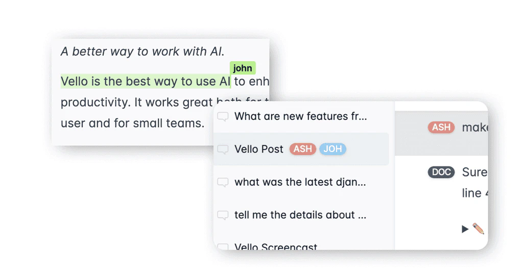 Velloai main features demonstration