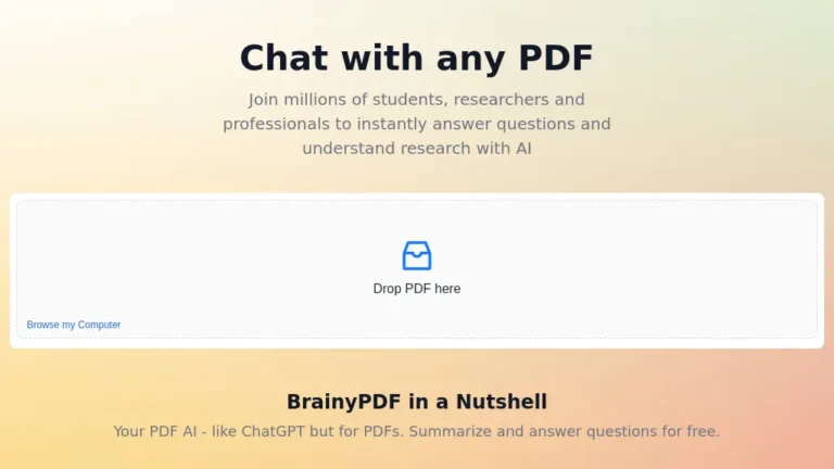 BrainyPDF feature demonstration on Victrays