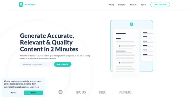 AI-Writer tool demonstration on Victrays