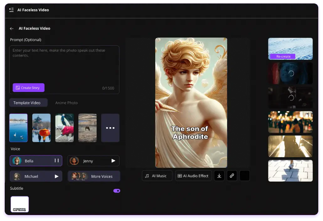 VideoTube application scenario example