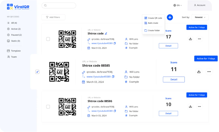 ViralQR user scenario image