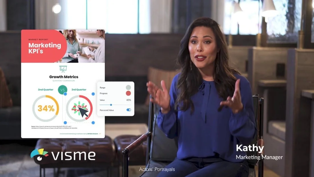 Visme product overview showcasing design capabilities