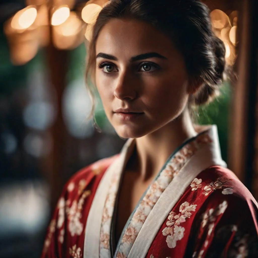 Vispunk user scenario image featuring a young girl in kimono