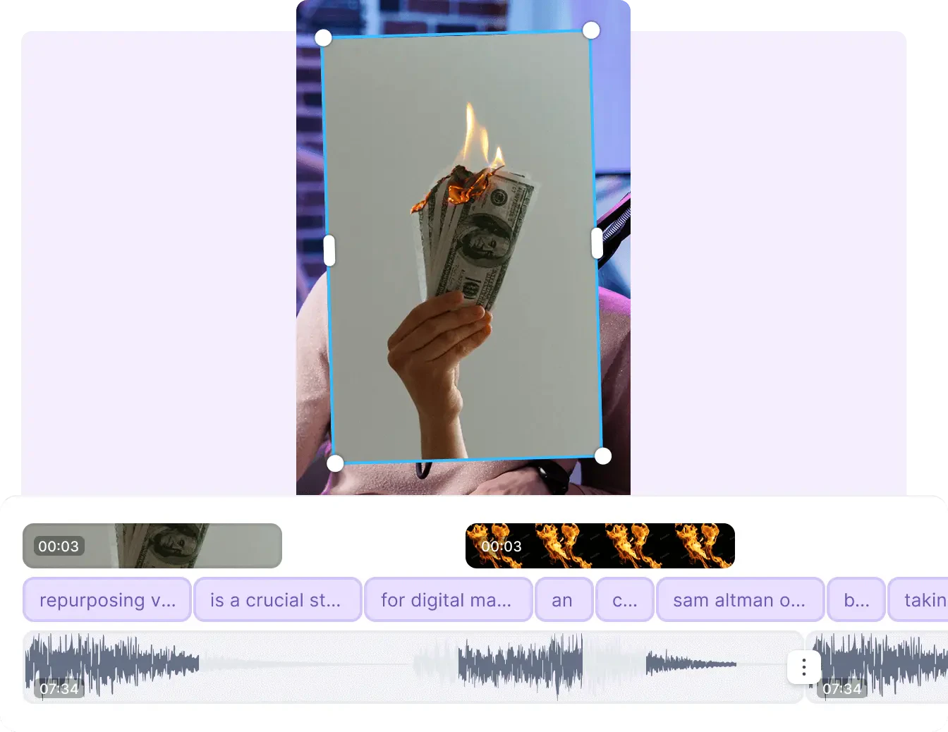 Vizard AI B-roll feature demonstration