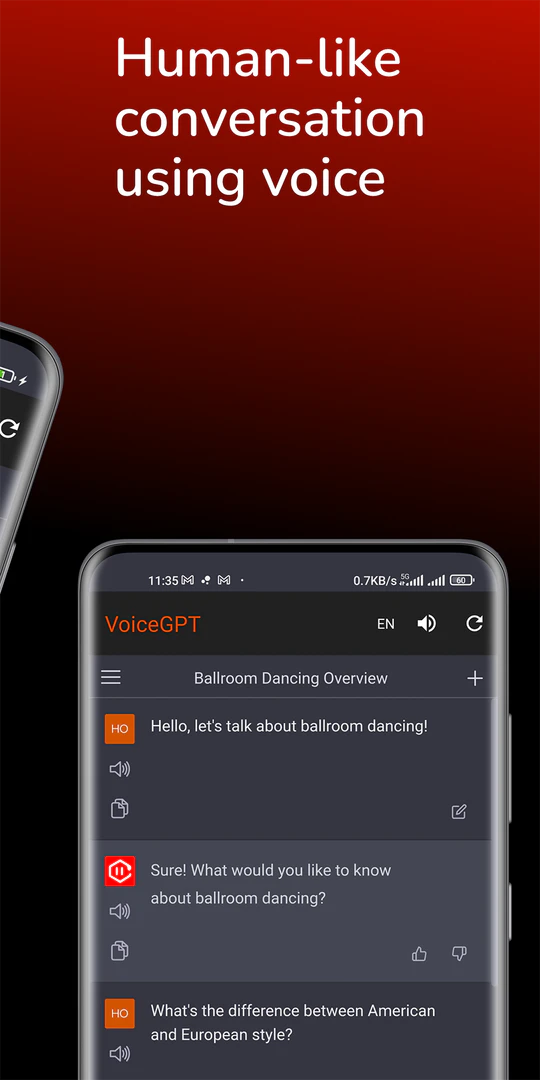 VoiceGPT app features demonstration