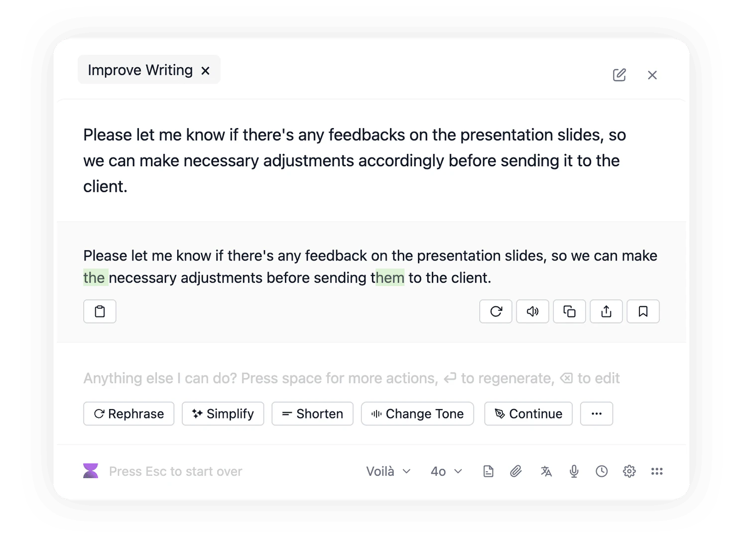 Voila Chatgpt Browser Assistant AI Writing assistant