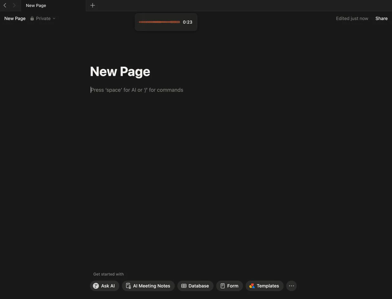 VoxTap in Notion application