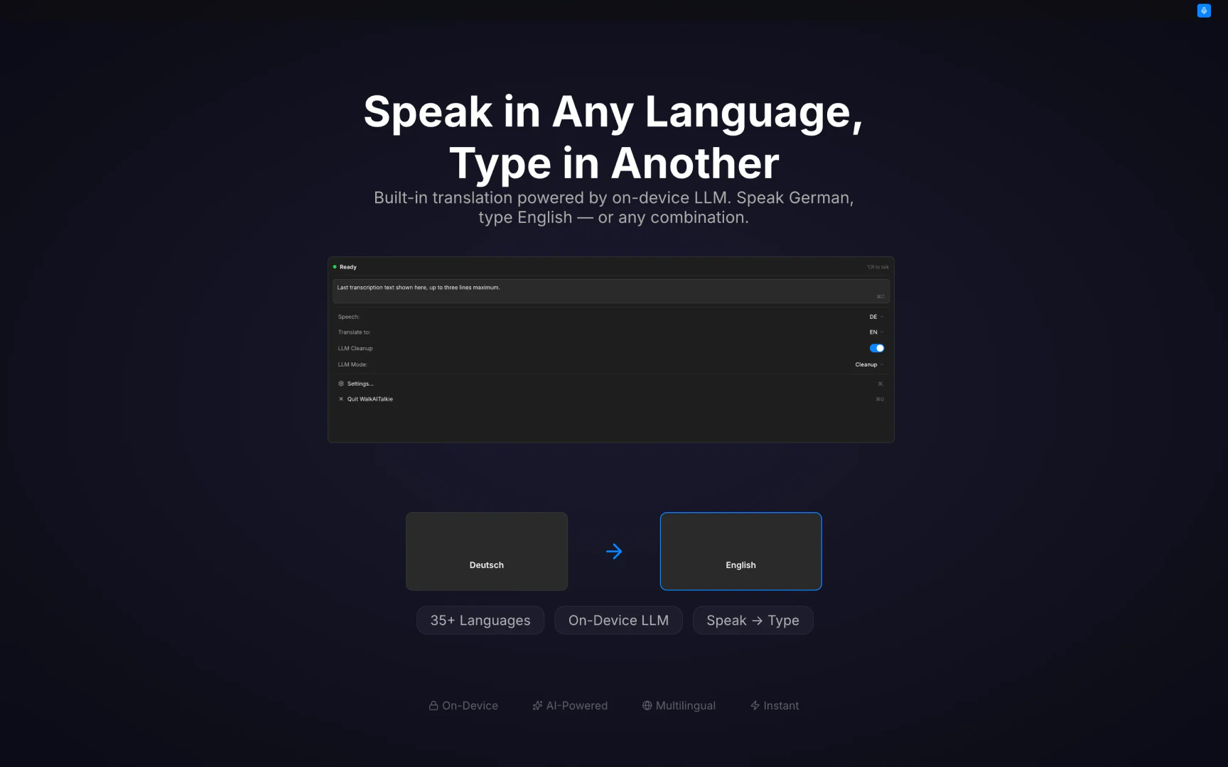 WalkAITalkie real-time translation use case demonstration