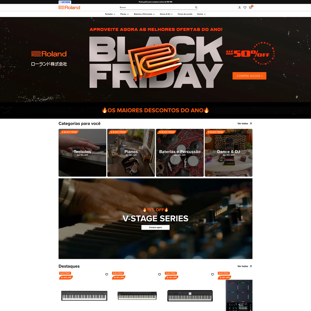 Weaverse user scenario for Roland store