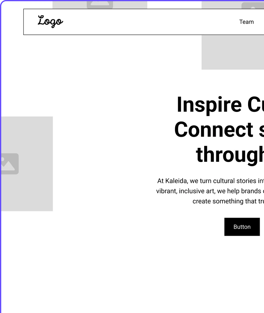 Webflow wireframe interface