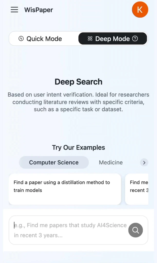WisPaper application scenario example