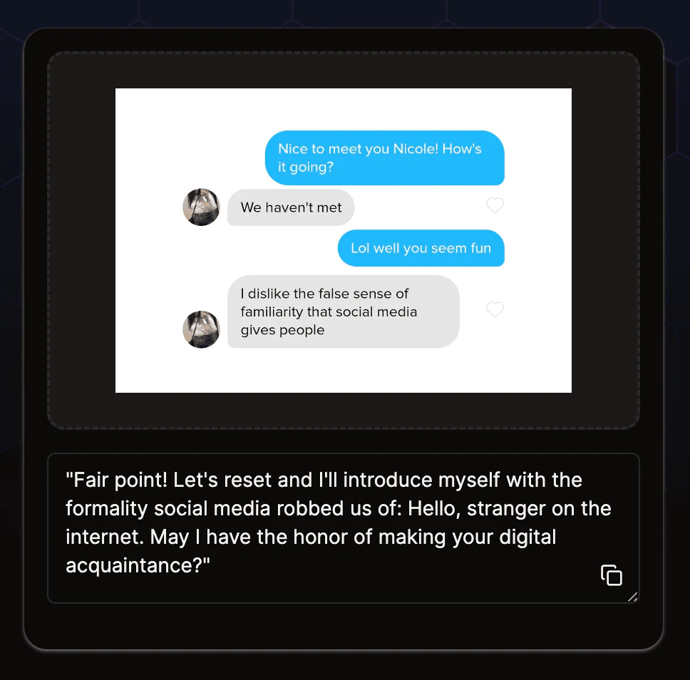 WittyWingMan product interface overview
